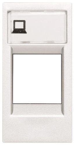 Лицевая панель ABB Niessen Zenit для 1-м. 1 мод. розетки RJ45/RJ11N2118.1 BL белый картинка